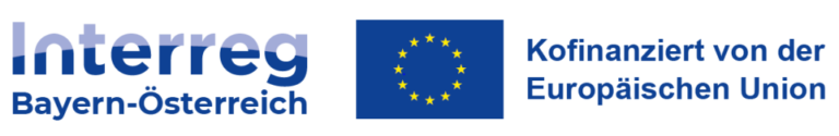 Logo Interreg Bayern-Österreich, Kofinanziert von der Europäischen Union