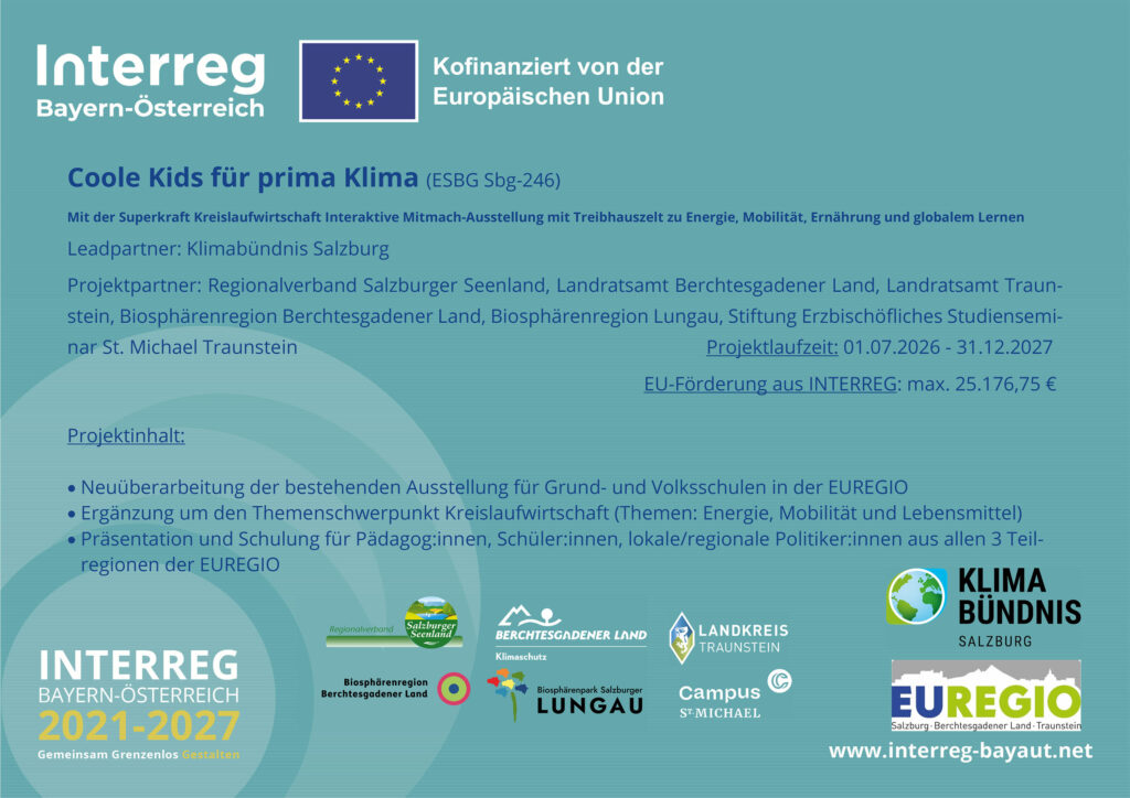 Poster vom Projekt "Coole Kids für prima Klima"