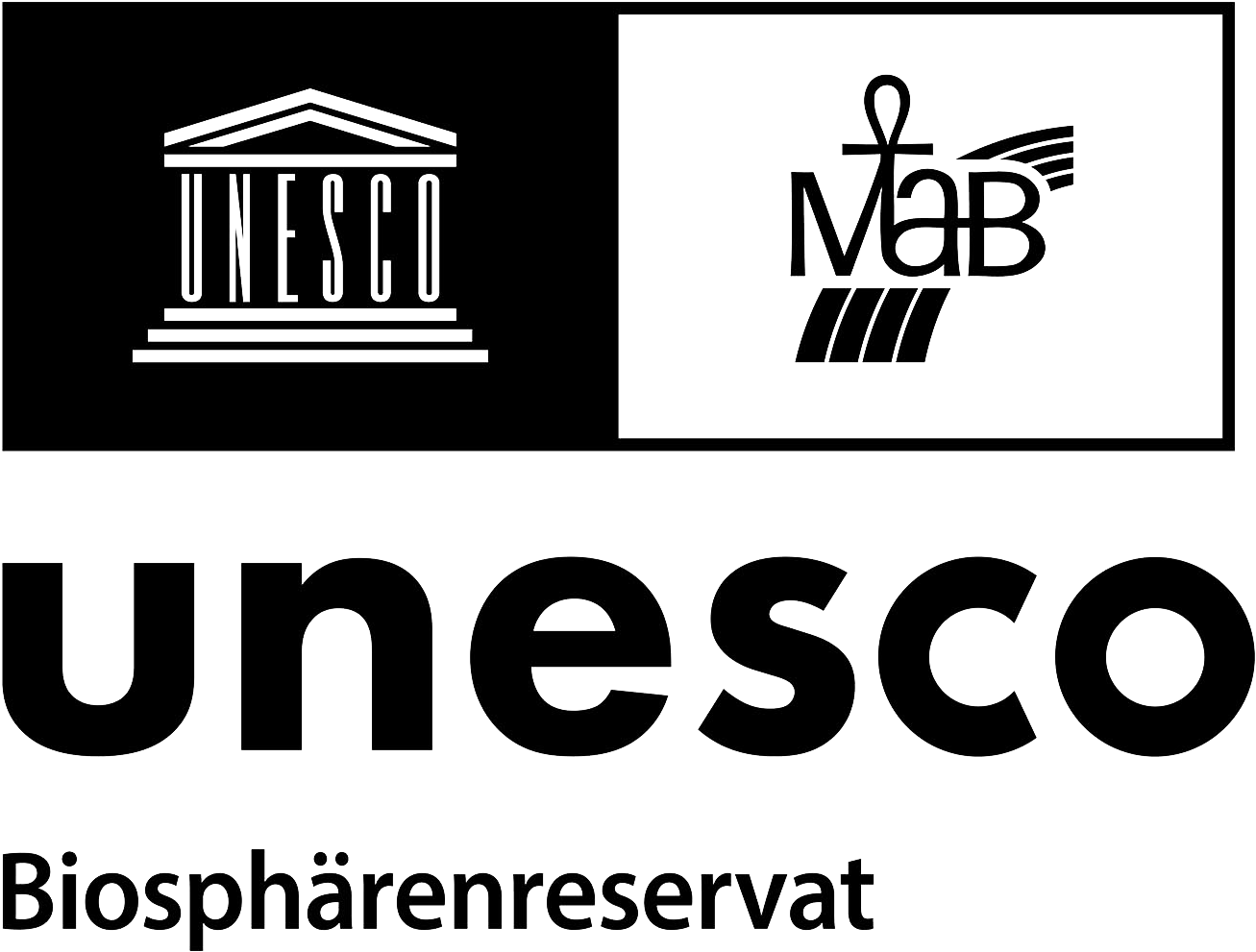 Logo UNESCO Biosphärenreservat mit Verlinkung zur Startseite